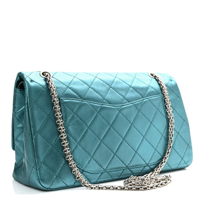Chanel Metallic Calfskin Quilted 2.55 Reissue 227 Flap Turquoise 3 of 12