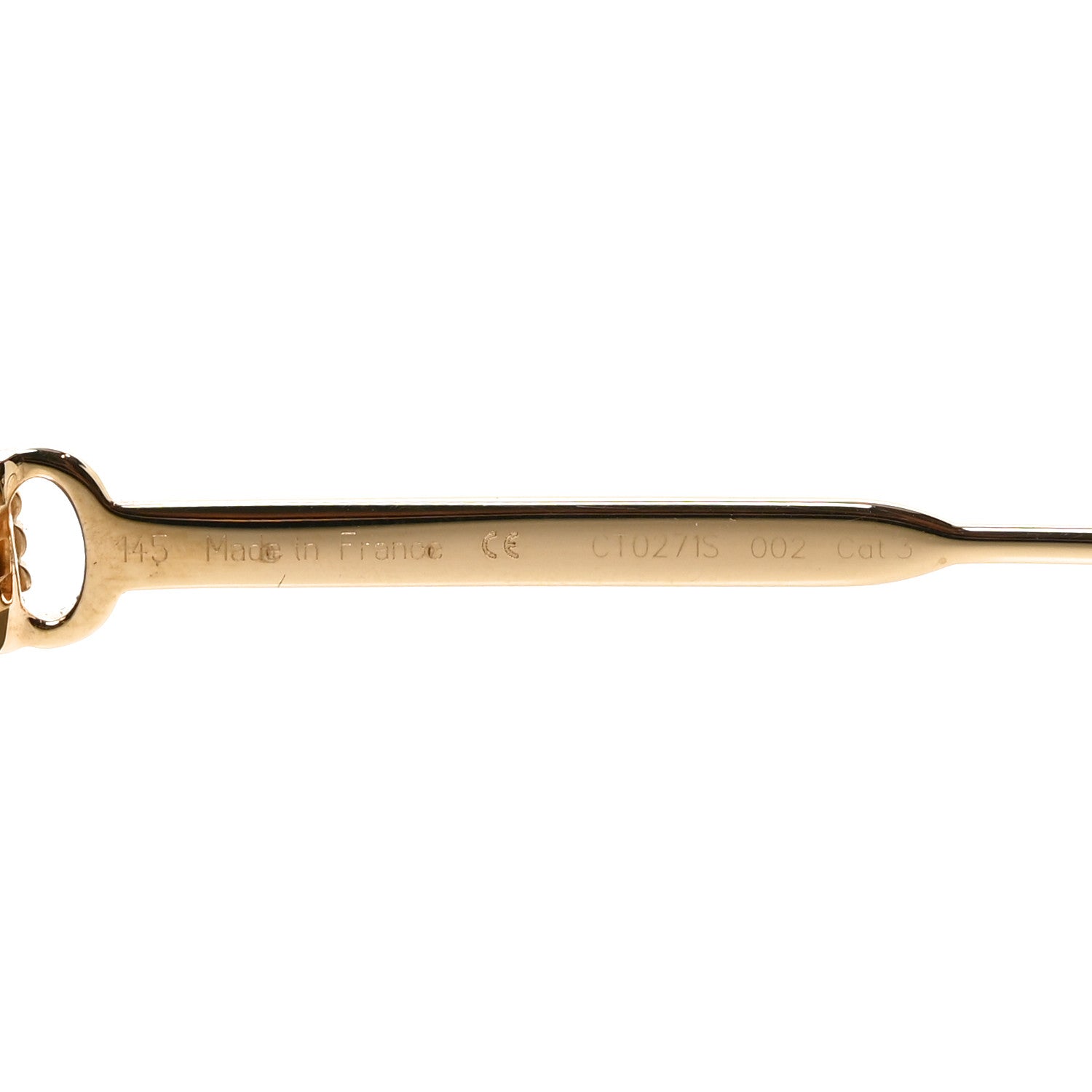 Cartier Premiere De Cartier Square Sunglasses Gold Black 6 of 7
