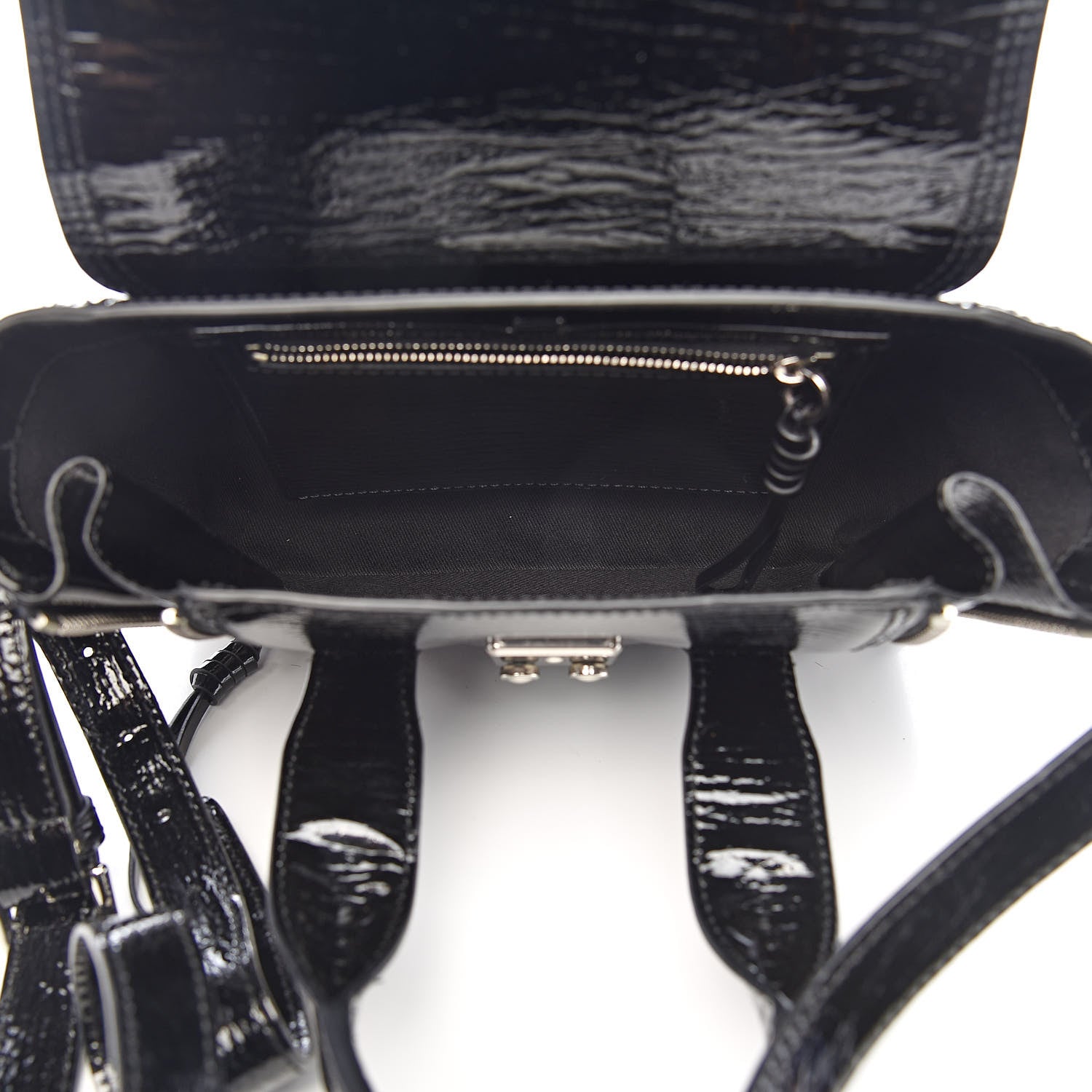 3.1 Phillip Lim 3.1 Textured Patent Mini Pashli Satchel Black 5 of 10