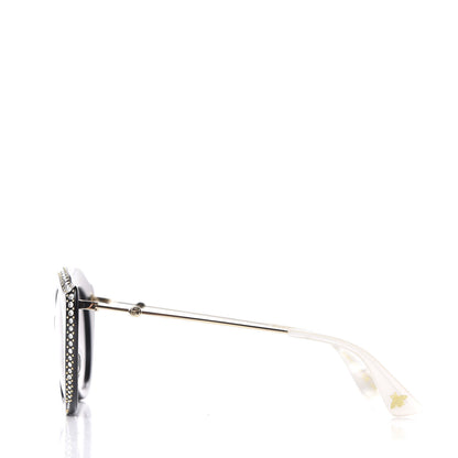 Gucci Metal Crystal Cat Eye Sunglasses GG0214S Sunglasses Black 3 of 8