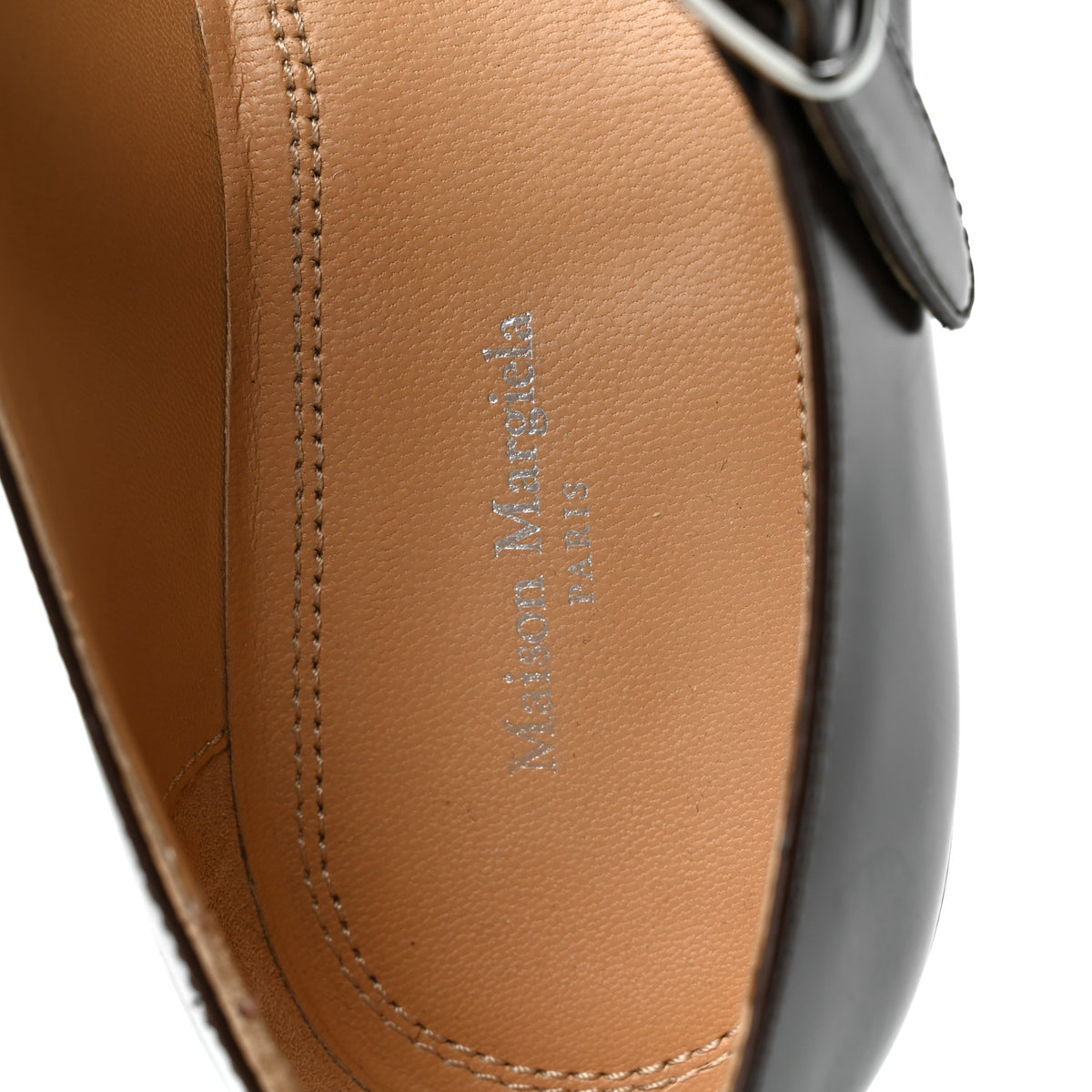 Brushed Calfskin Tabi 20mm Mary Janes 36 Adobe Brown