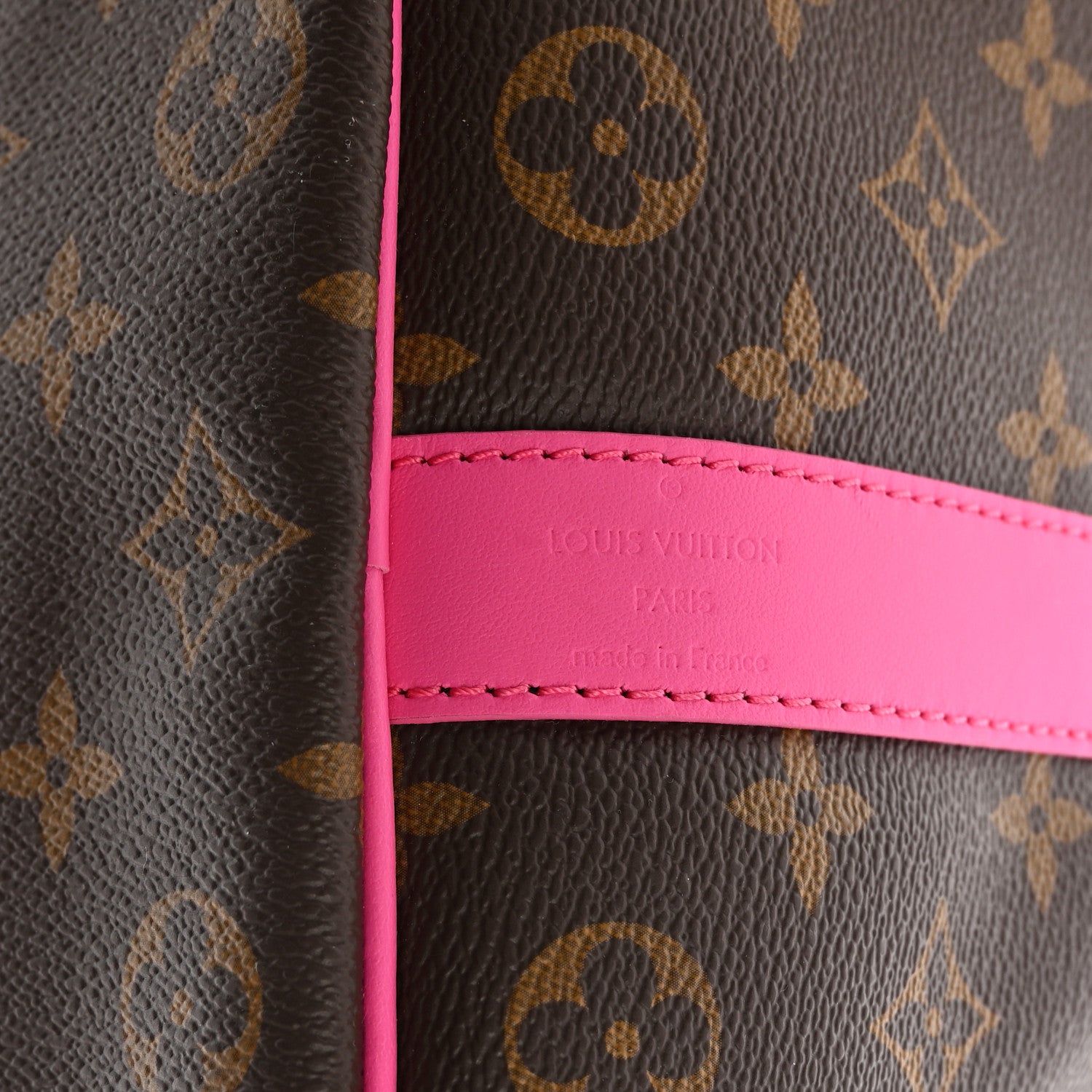 Louis Vuitton Monogram Macassar Keepall Bandouliere 50 Fuchsia