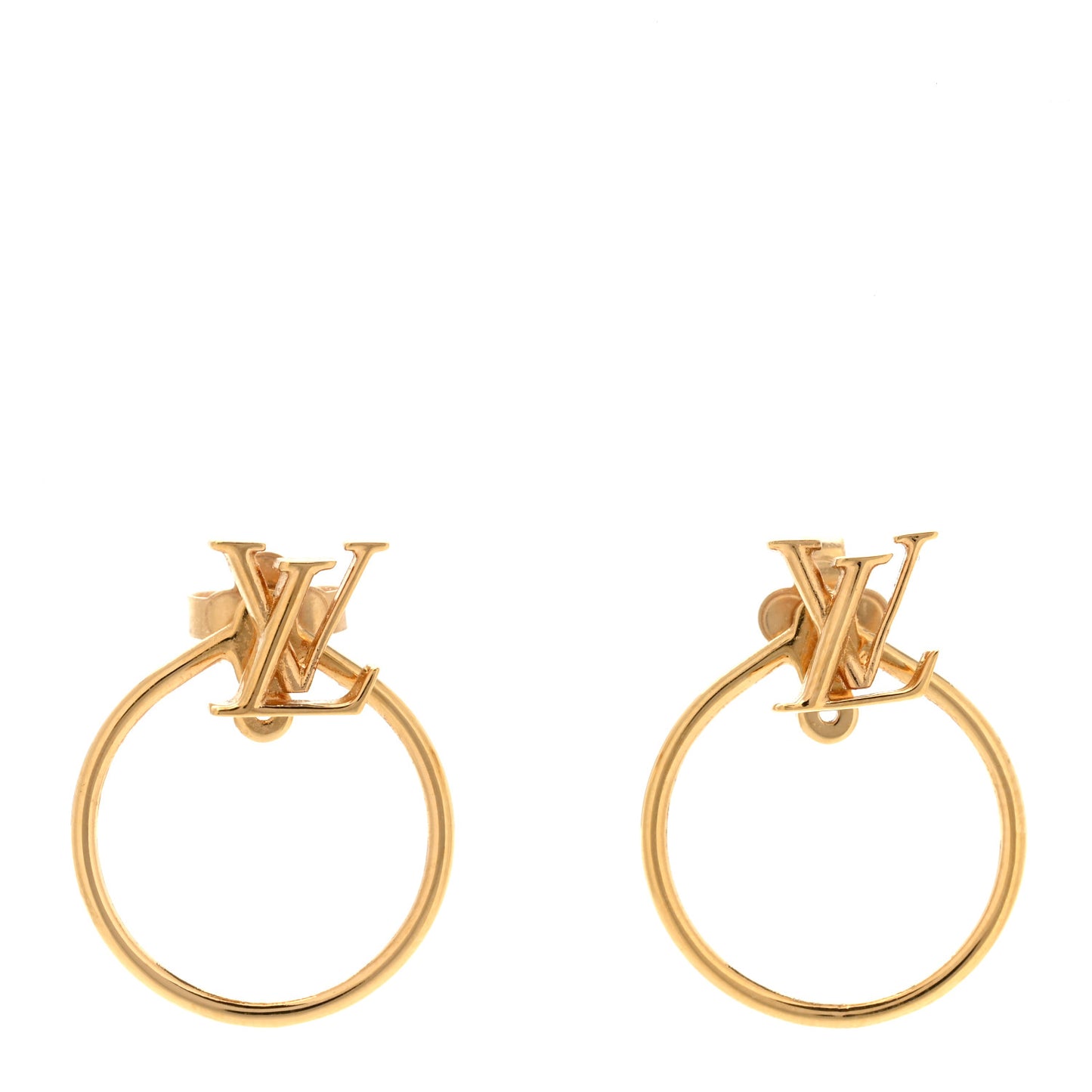 LV Eclipse Hoop Earrings Gold