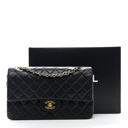 Chanel Lambskin Quilted Medium Double Flap Black 12 of 12