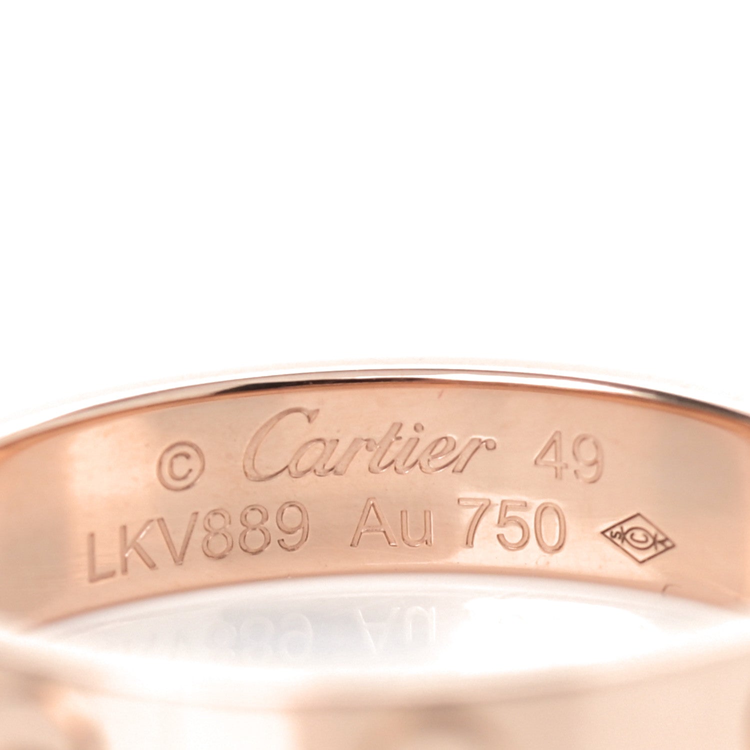 Cartier 18K Pink Gold 3.5mm LOVE Wedding Band Ring 49 4.75 4 of 4