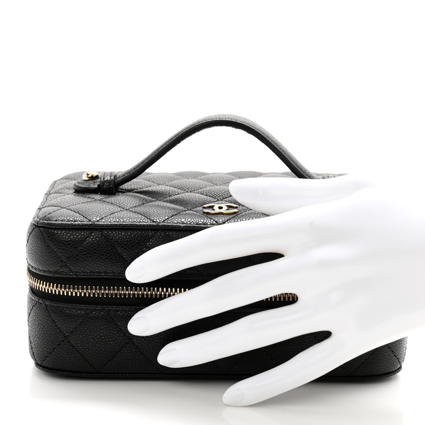 Caviar Quilted Jewelry Box Black