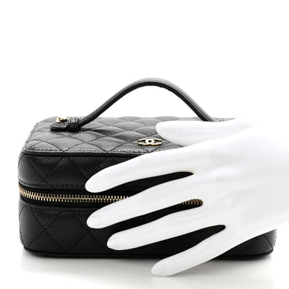 Chanel Caviar Quilted Jewelry Box Black 2 of 10