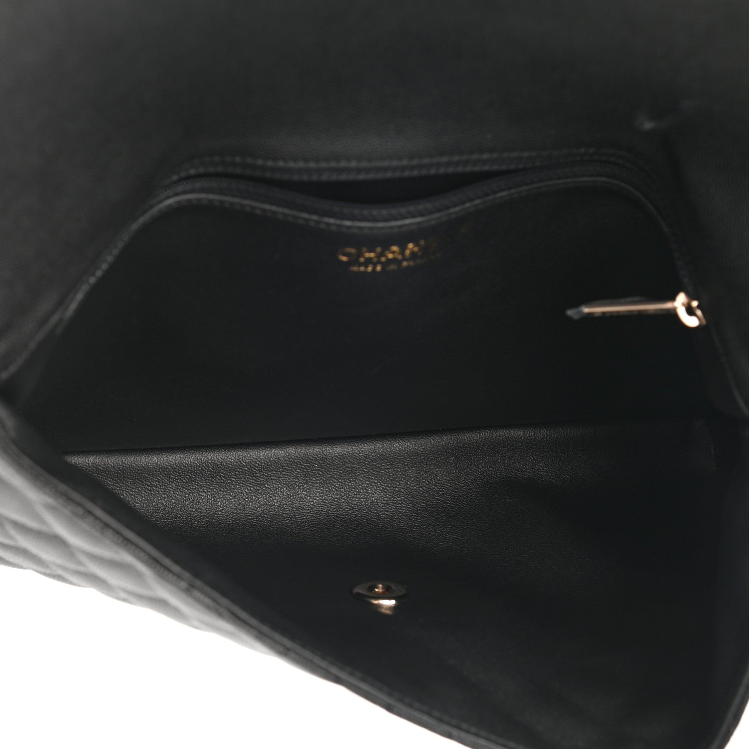 Chanel Caviar Quilted Flap Clutch Black 5 of 9