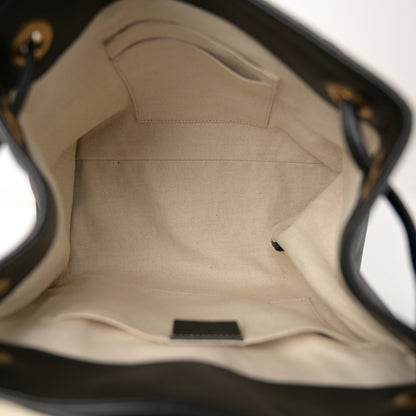 Gucci Calfskin Medium Malin Chain Backpack White Black Gold 5 of 10