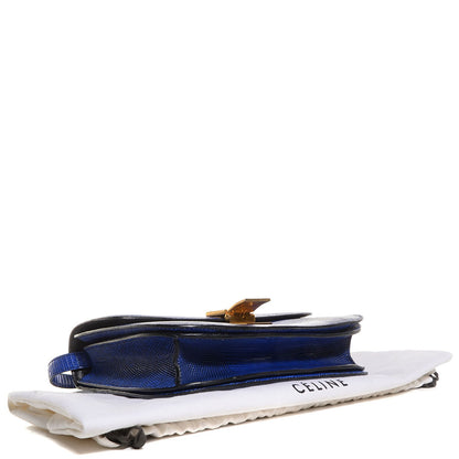 Celine Lizard Medium Classic Box Flap Bag Indigo 4 of 7