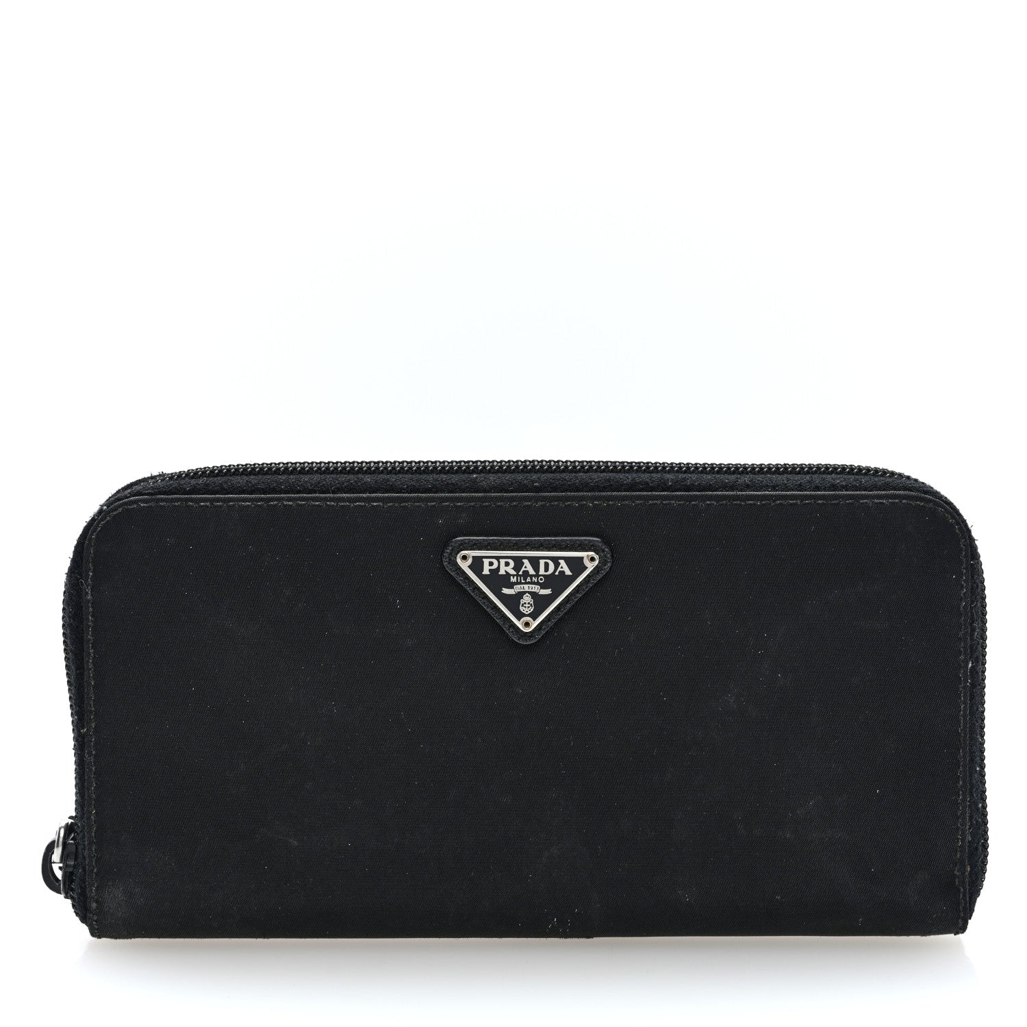 Prada Tessuto Nylon Zip Around Wallet Black 1 of 6