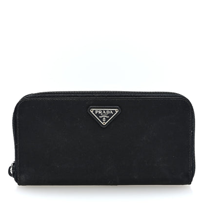 Prada Tessuto Nylon Zip Around Wallet Black 1 of 6