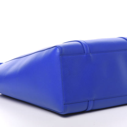 Balenciaga Smooth Calfskin Logo Double Sided Small Everyday Tote Bleu Prim Black 6 of 8