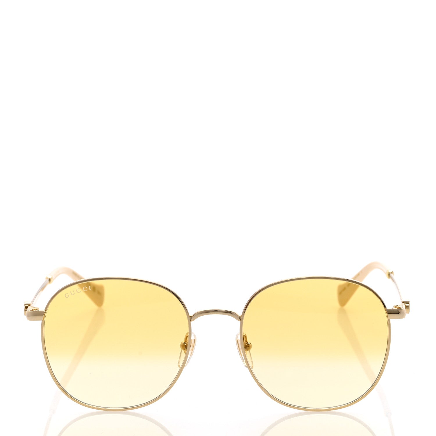 Gucci Metal Round Frame Sunglasses GG01142S Gold 2 of 8
