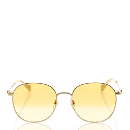 Gucci Metal Round Frame Sunglasses GG01142S Gold 2 of 8