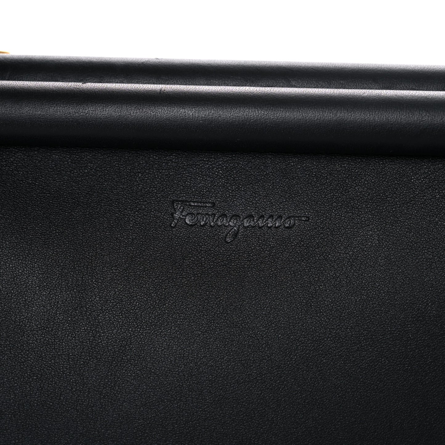 Calfskin Frame Satchel Black