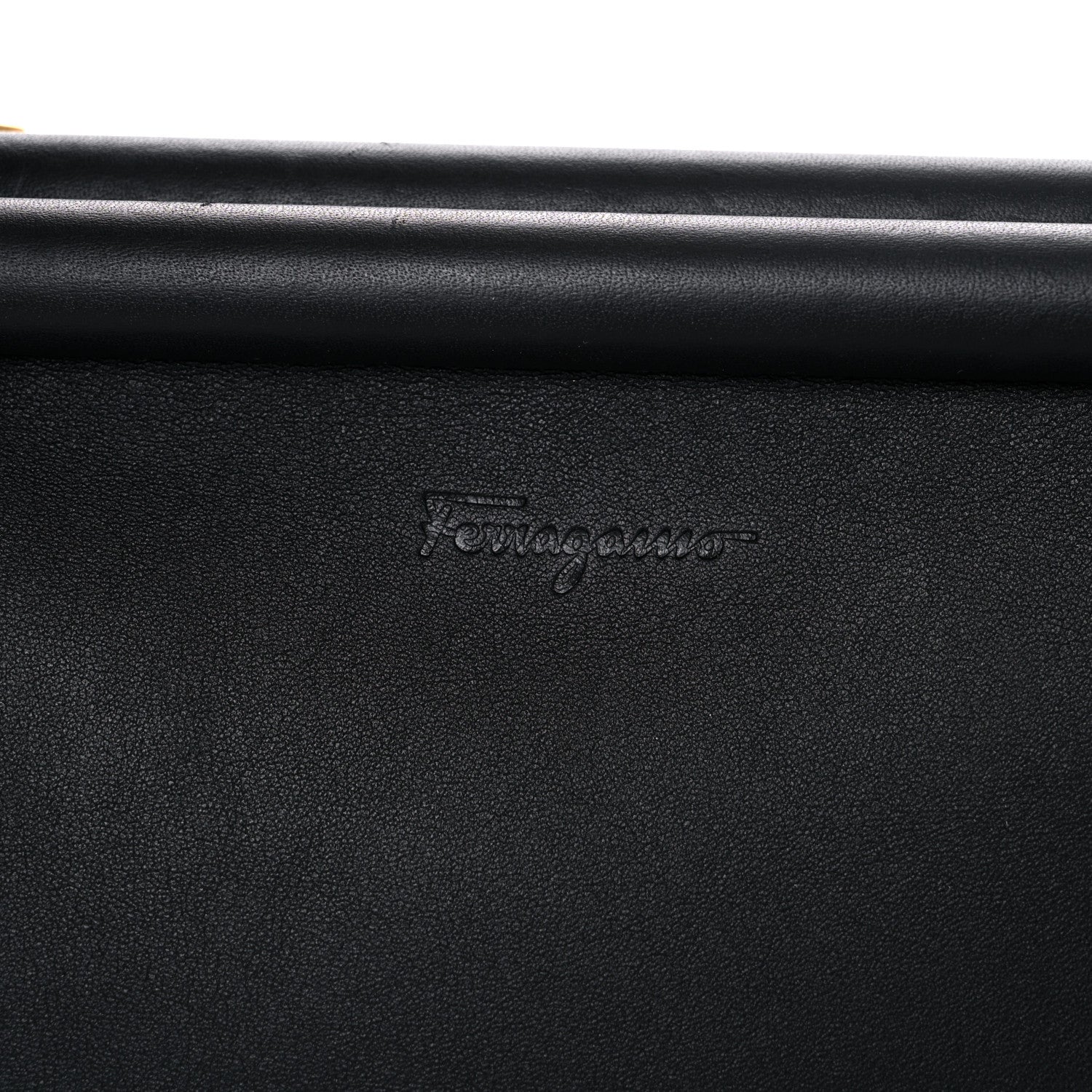 Salvatore Ferragamo Calfskin Frame Satchel Black 12 of 12