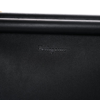 Salvatore Ferragamo Calfskin Frame Satchel Black 12 of 12