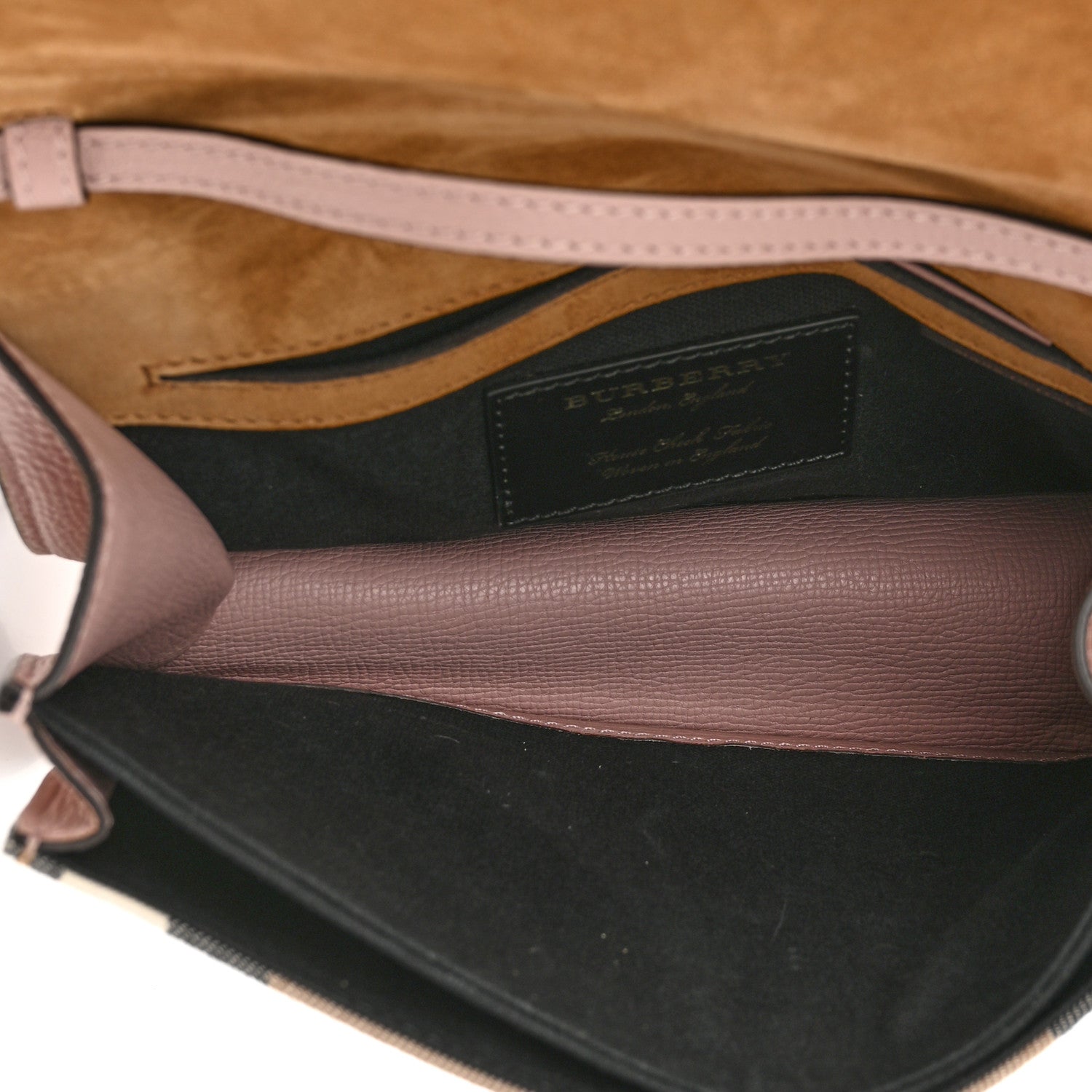 Burberry Derby Calfskin House Check Small Macken Crossbody Bag Pale Orchid 4 of 9