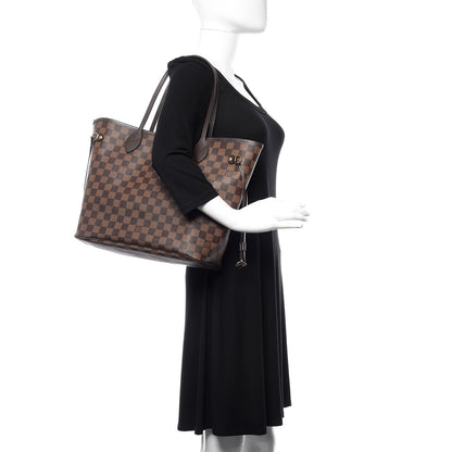 Louis Vuitton Damier Ebene Neo Neverfull MM Rose Ballerine 2 of 13
