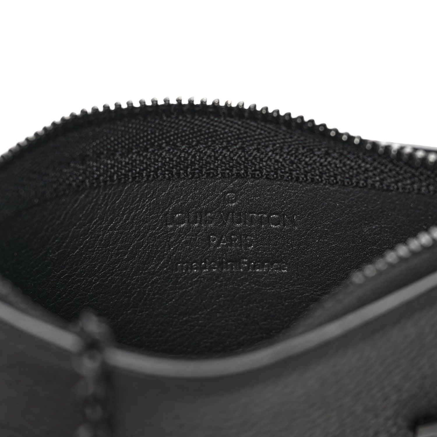 Louis Vuitton Grained Calfskin Aerogram Key Pouch Black 6 of 6