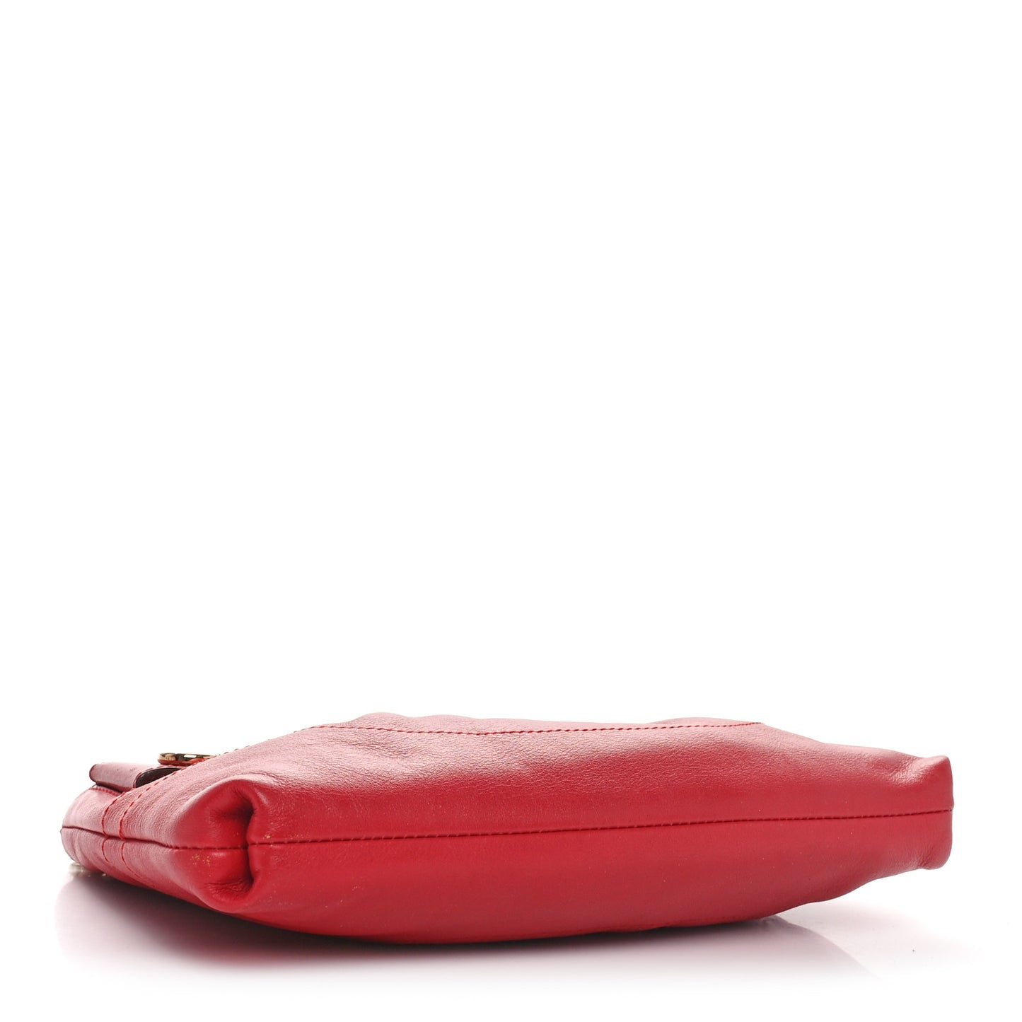 Calfskin Gancini Marsala Lineage Mini Chain Bag Red