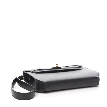 Hermes Epsom Kelly Depeches 25 Pouch Black 4 of 11