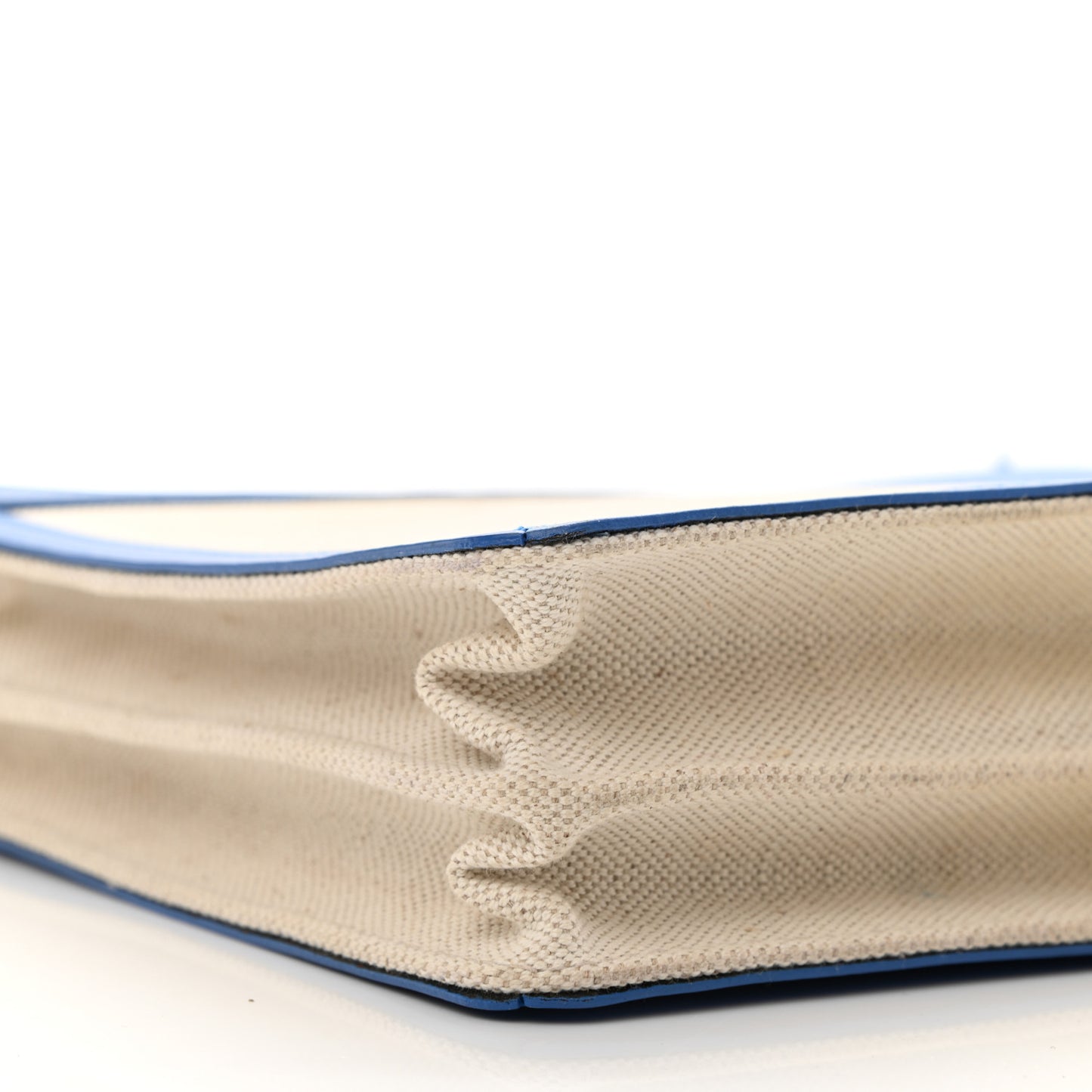 Cotton Canvas Pochette Crossbody Bag Bleu Pacifique