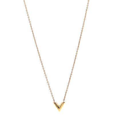 Louis Vuitton Essential V Necklace Gold 1 of 6