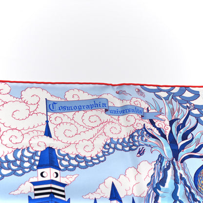 Hermes Silk Cosmographia Universalis Scarf 90 Ciel White Rouge 5 of 5