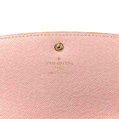 Louis Vuitton Damier Azur Emilie Wallet Rose Ballerine 6 of 15