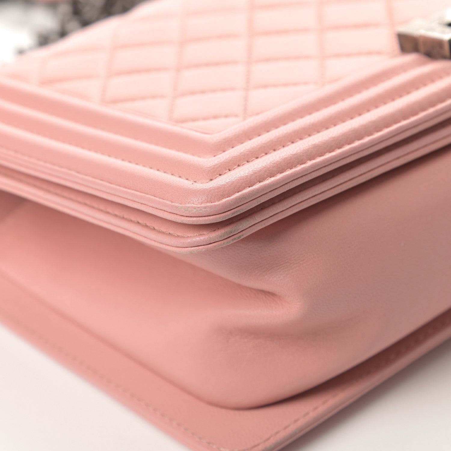 Chanel Lambskin Quilted Medium Boy Flap Light Pink 9 of 15