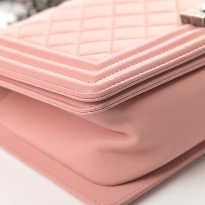 Chanel Lambskin Quilted Medium Boy Flap Light Pink 9 of 15
