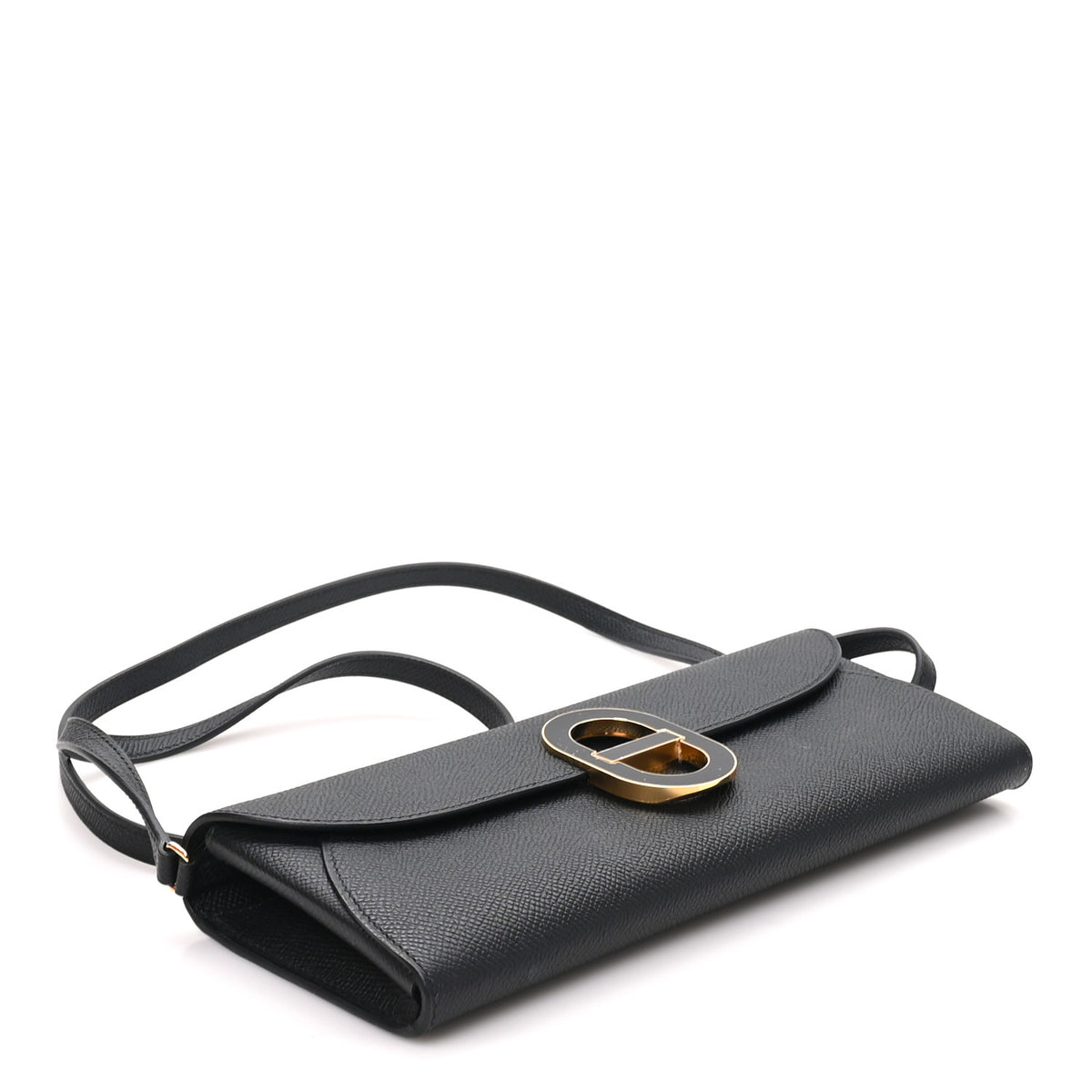 Epsom Enamel Maillon Wallet To Go Black
