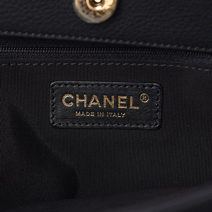 Chanel Bullskin Stitched Small Shopping Tote Black 6 of 11
