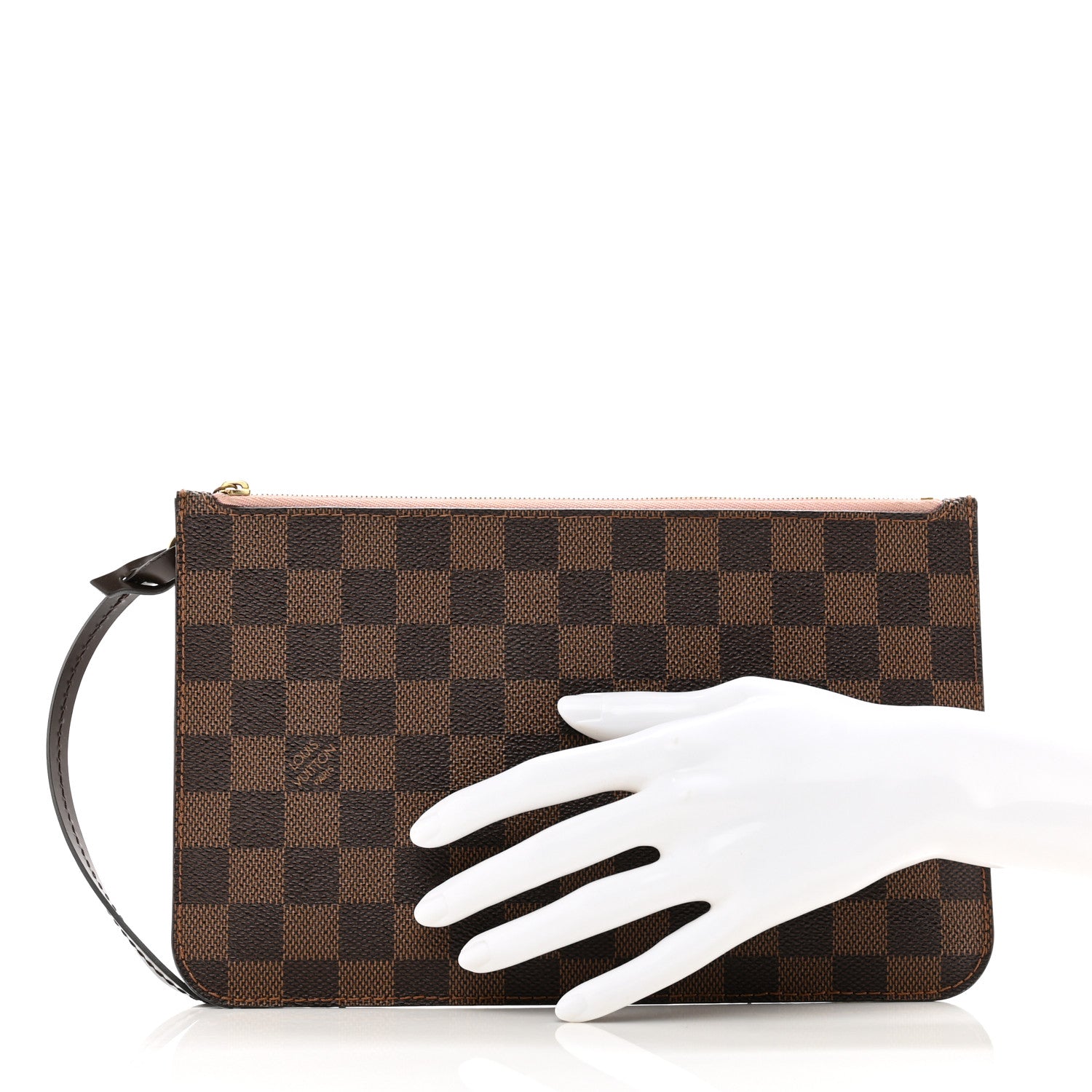 Louis Vuitton Damier Ebene Neverfull MM GM Pochette Rose Ballerine 2 of 8