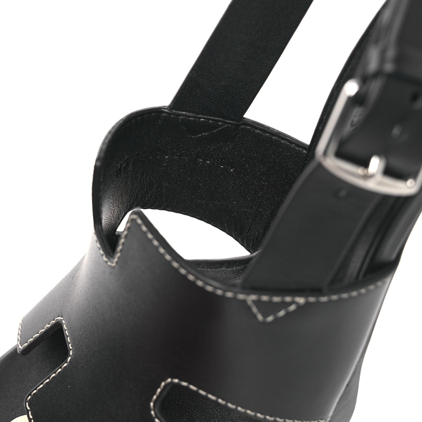 Calfskin Eris 90 Sandals 37 Black