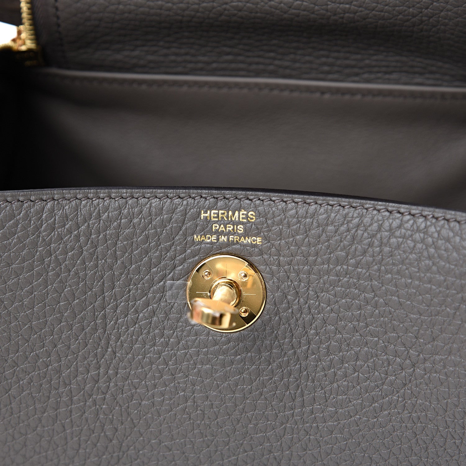 Hermes Taurillon Clemence Mini Lindy 20 Etain 5 of 10
