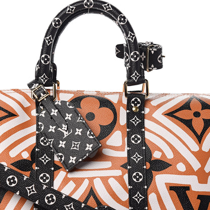 Louis Vuitton Monogram Giant Crafty Keepall Bandouliere 45 Creme Caramel Black 9 of 10