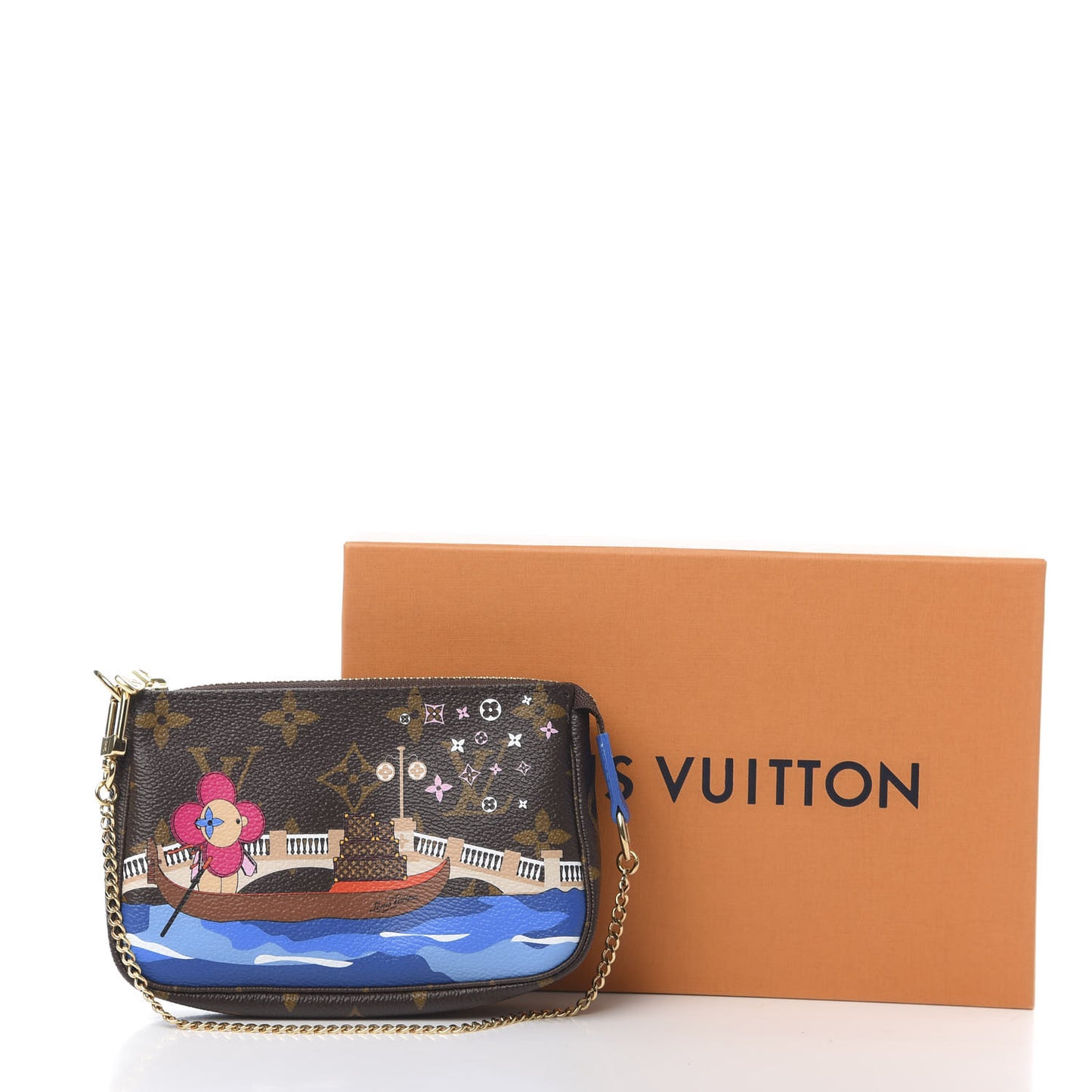 Monogram 2019 Christmas Animation Mini Venice Pochette Accessories Blue