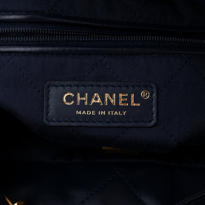 Chanel Shiny Calfskin Quilted Chanel 22 Navy Blue 6 of 12