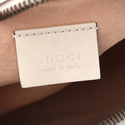 Gucci Calfskin Matelasse Mini GG Marmont Round Shoulder Bag White 6 of 9