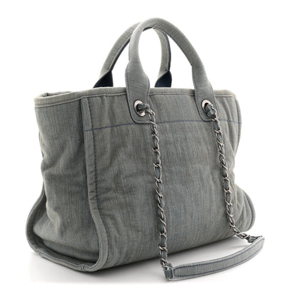 Chanel Denim Small Deauville Tote Light Blue 4 of 11