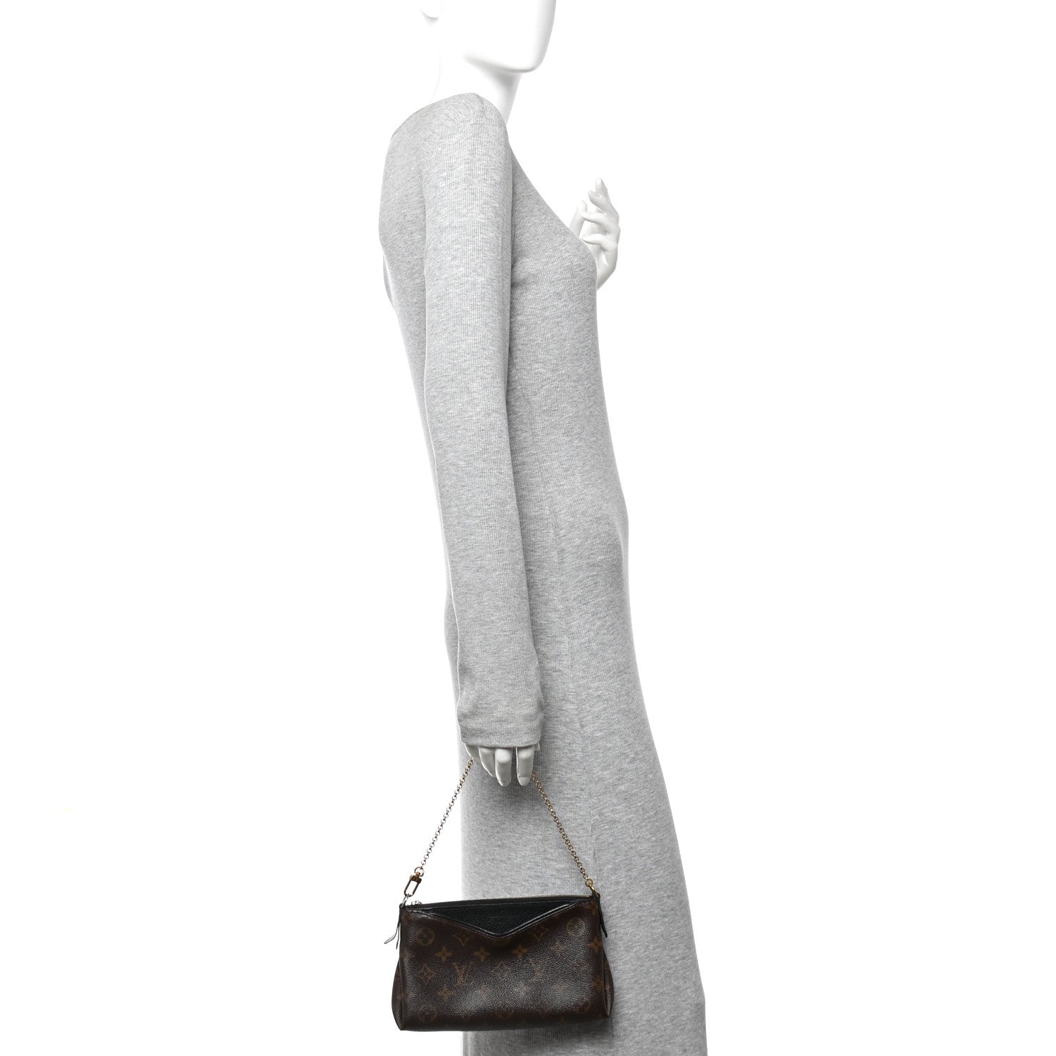 Louis Vuitton Monogram Pallas Clutch Black 2 of 15