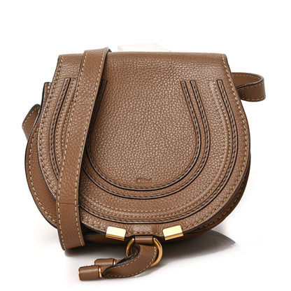Chloe Calfskin Mini Marcie Round Crossbody Bag Nut 1 of 8