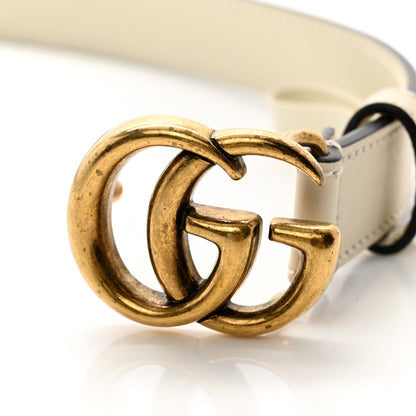 Gucci Calfskin Double G 20mm Belt 100 40 Mystic White 7 of 7