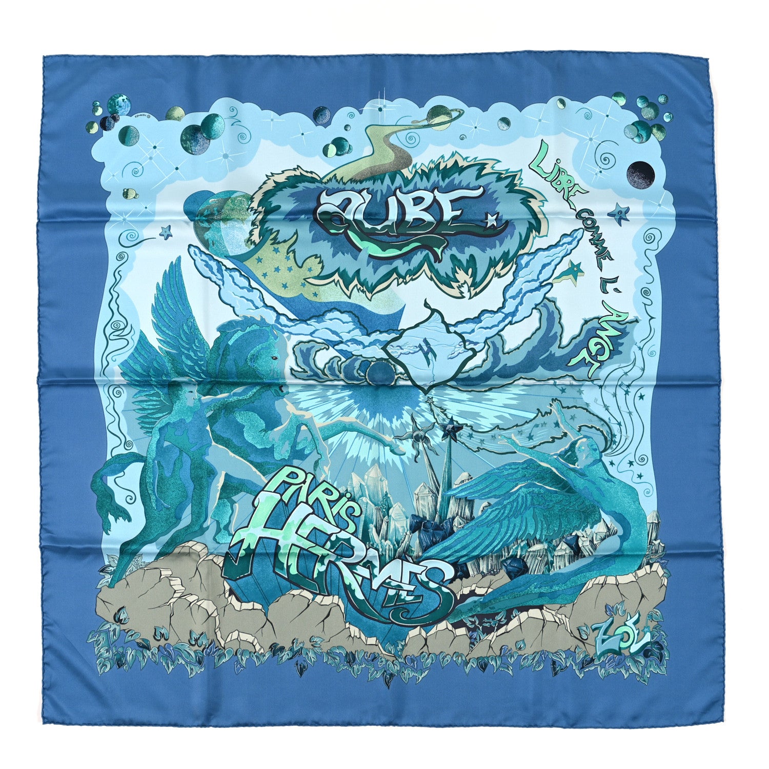 Hermes Silk Libres Comme L'Ange Scarf 90 1 of 3