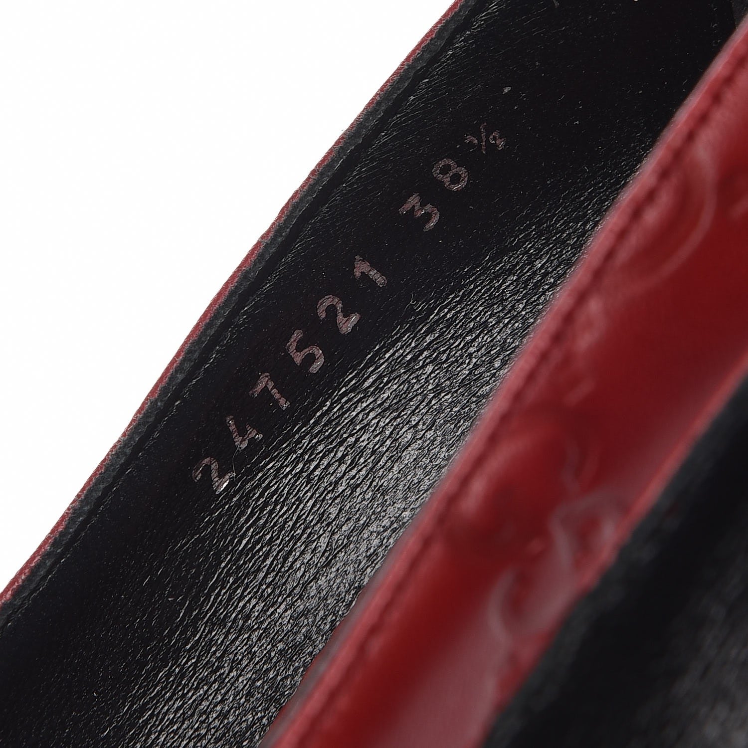 Gucci Guccissima Peep Toe Pumps 38.5 Shetland Red 10 of 11