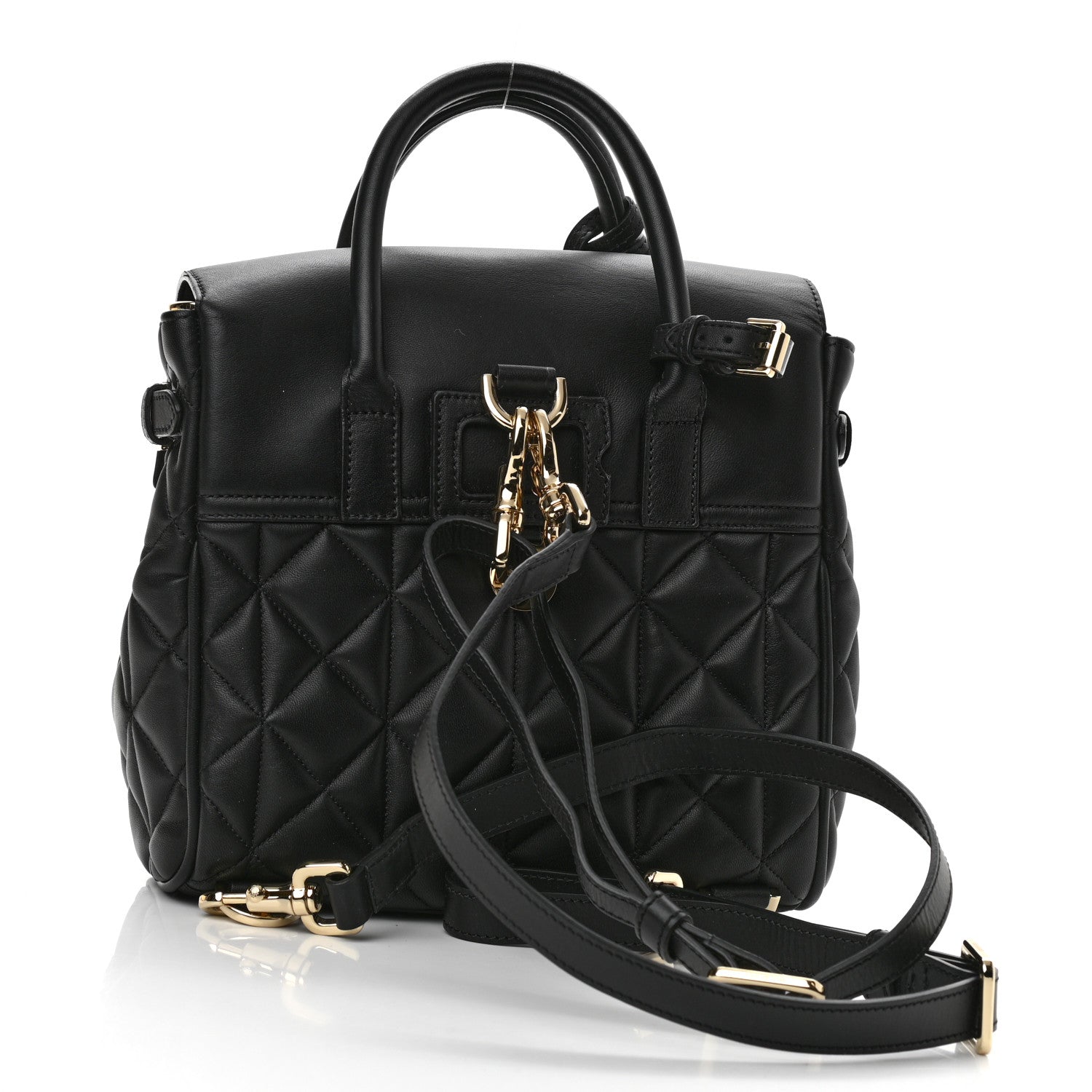 Mulberry Nappa Quilted Mini Cara Delevingne Convertible Bag Black 3 of 9