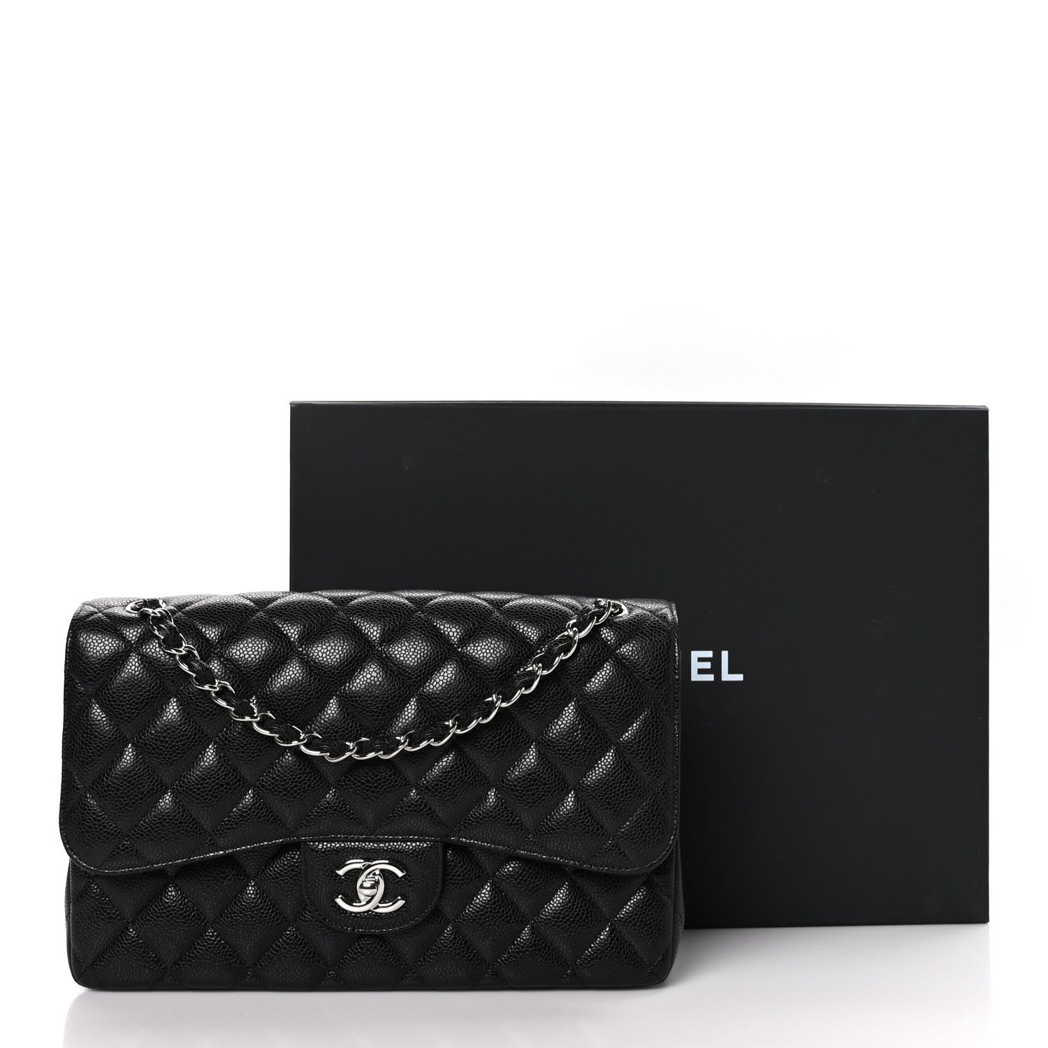 Chanel Caviar Quilted Jumbo Double Flap Black 11 of 11